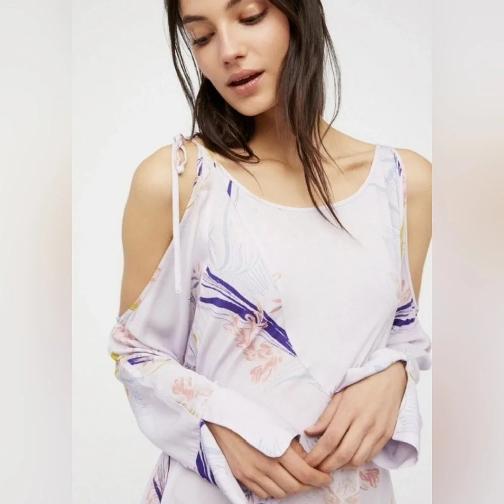 Free People Clear Skies Cold Shoulder Tunic-Lilac